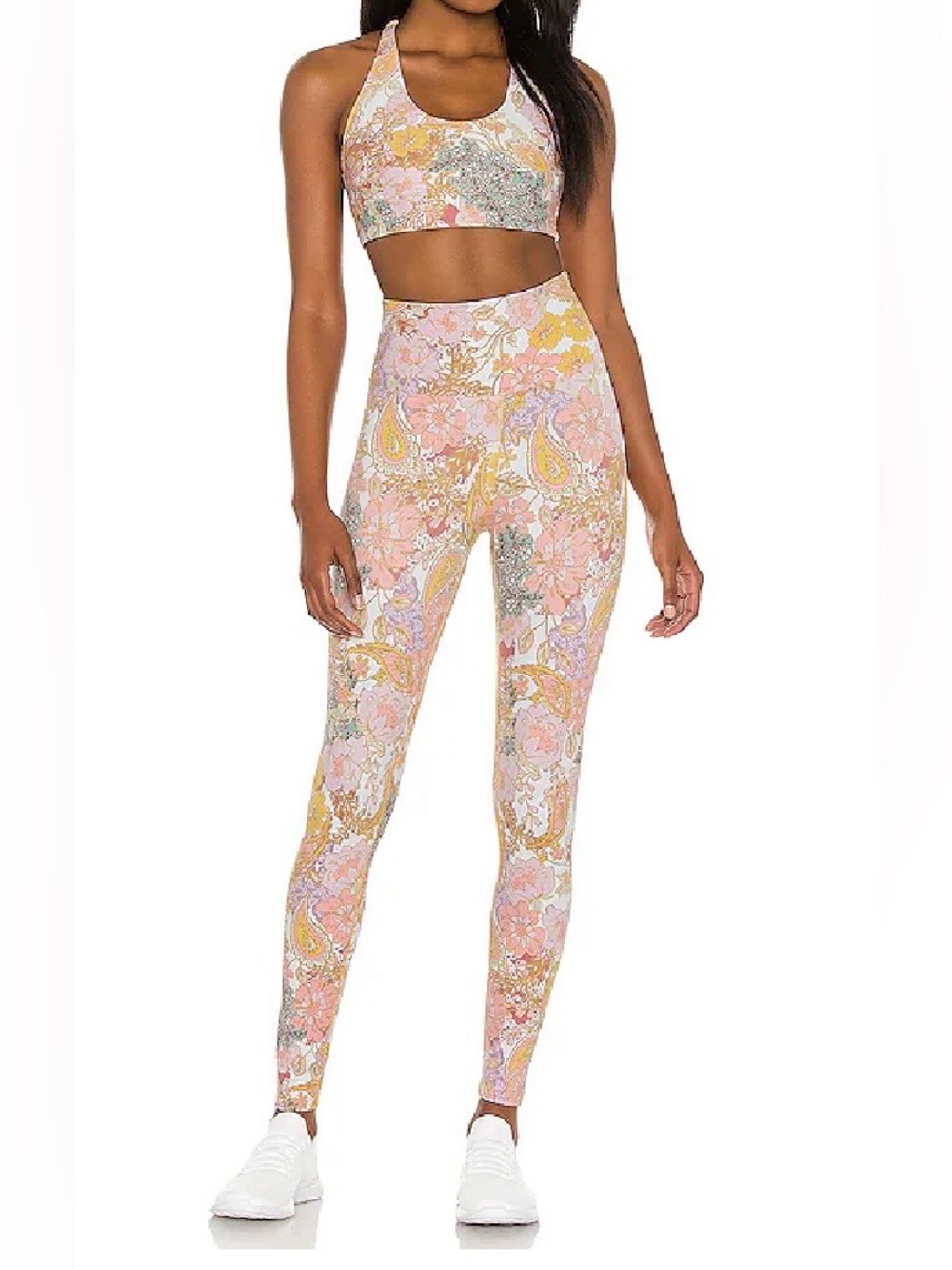 Beach Riot Piper Legging in Harvest‎ Gold Paisley Floral